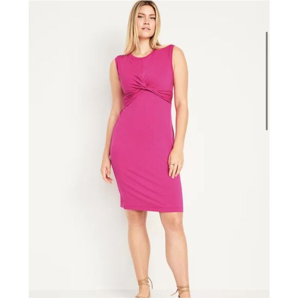 Old Navy Maternity Pink twist front nursing dress women’s size XS - Picture 1 of 3